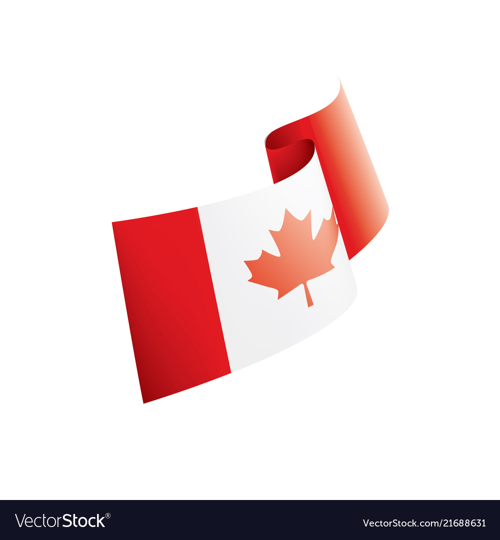 Canada flag on a white Royalty Free Vector Image