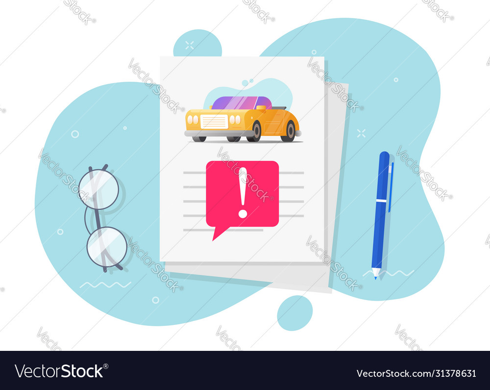 Car Warning Document - Risk Alert