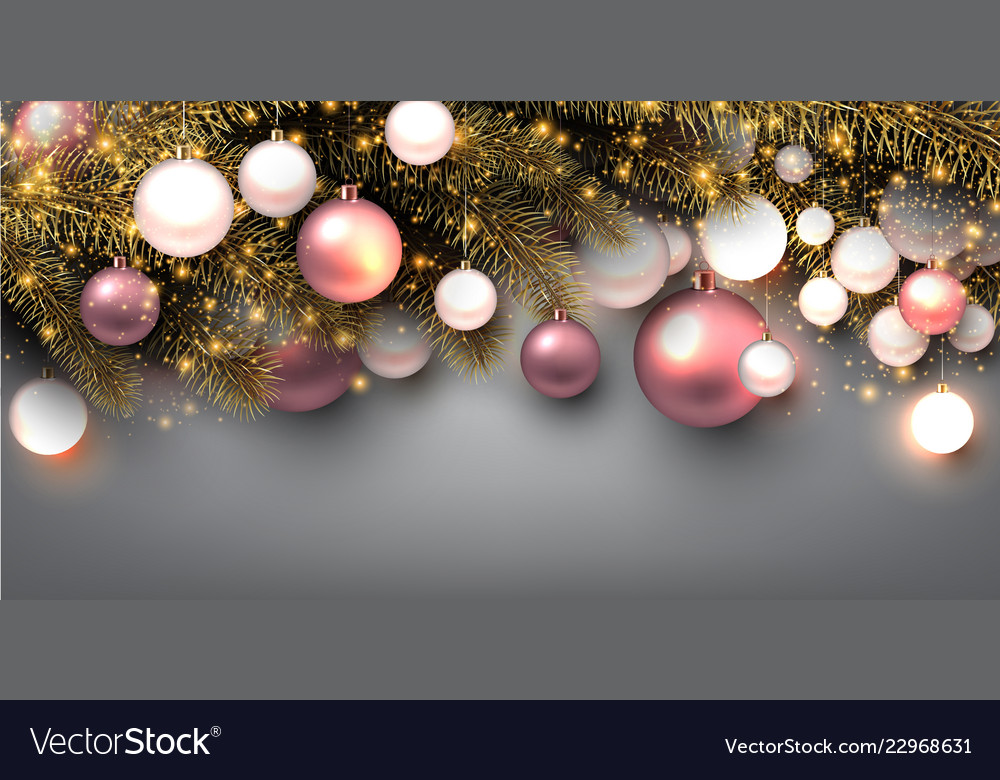 Christmas background with balls colorful xmas