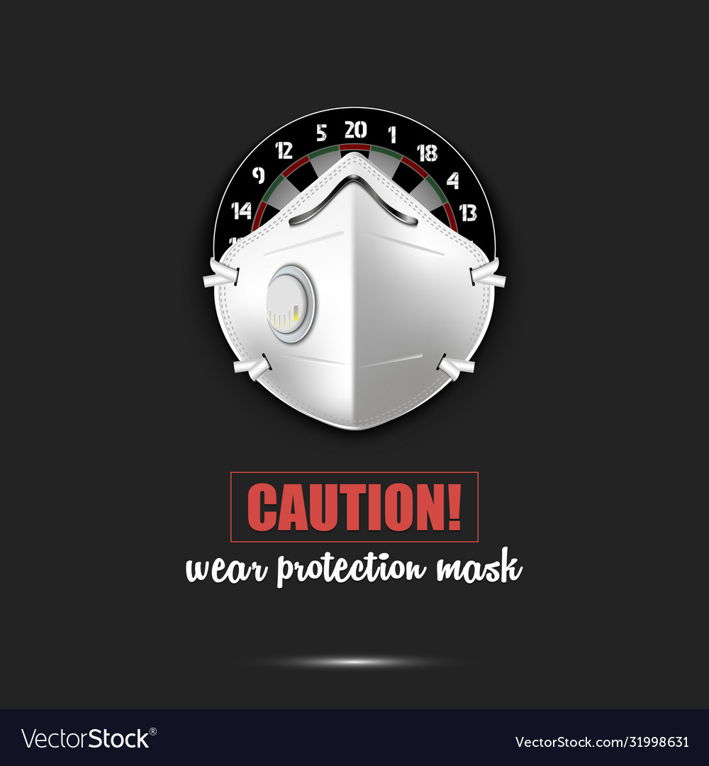 Dartboard with a protection mask