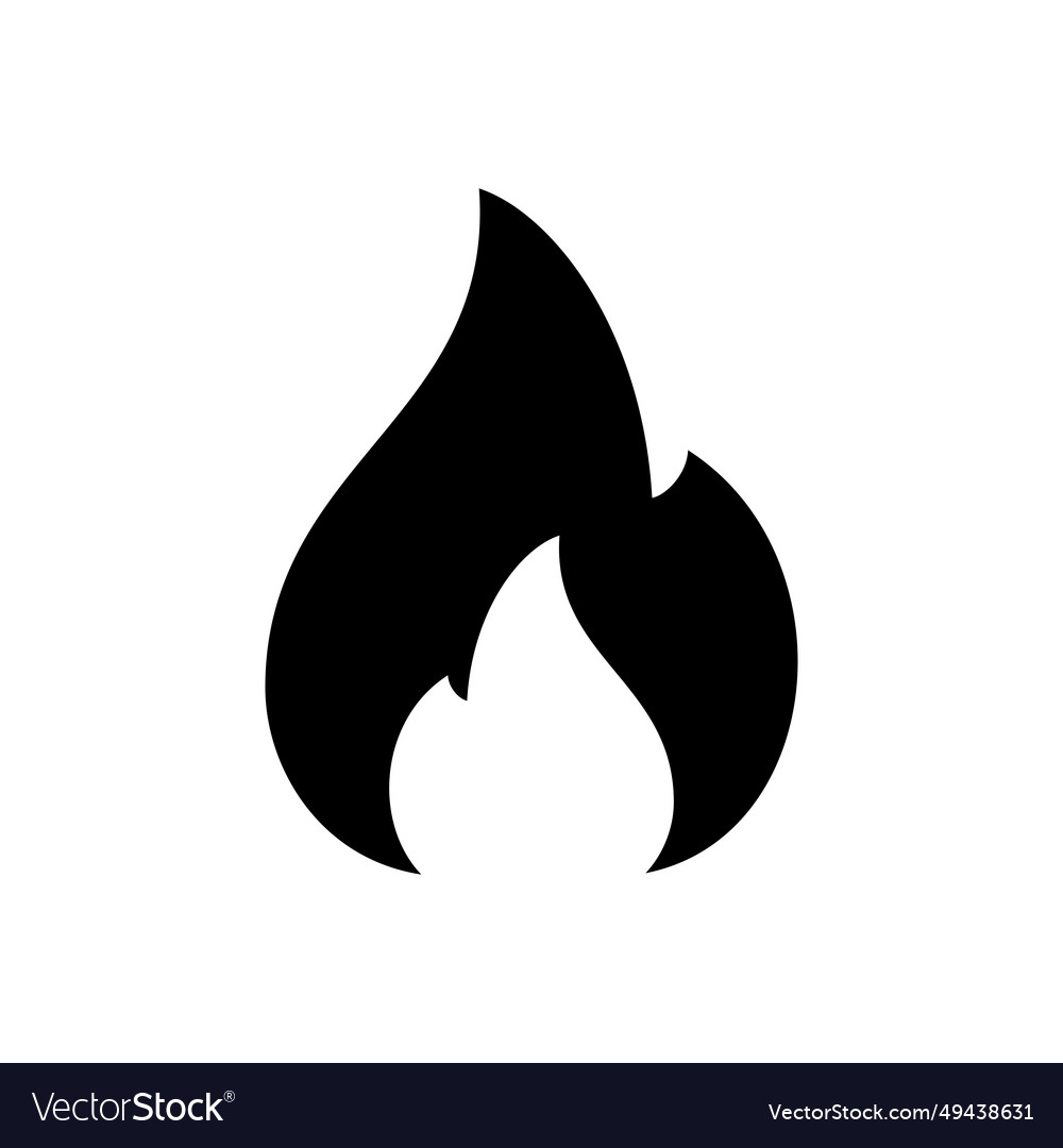 Fire icon bright burning flame and bonfire Vector Image