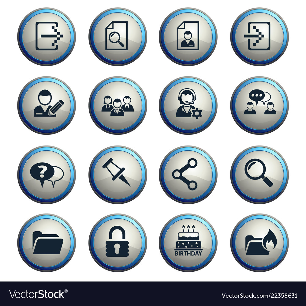 Forum interface icon set