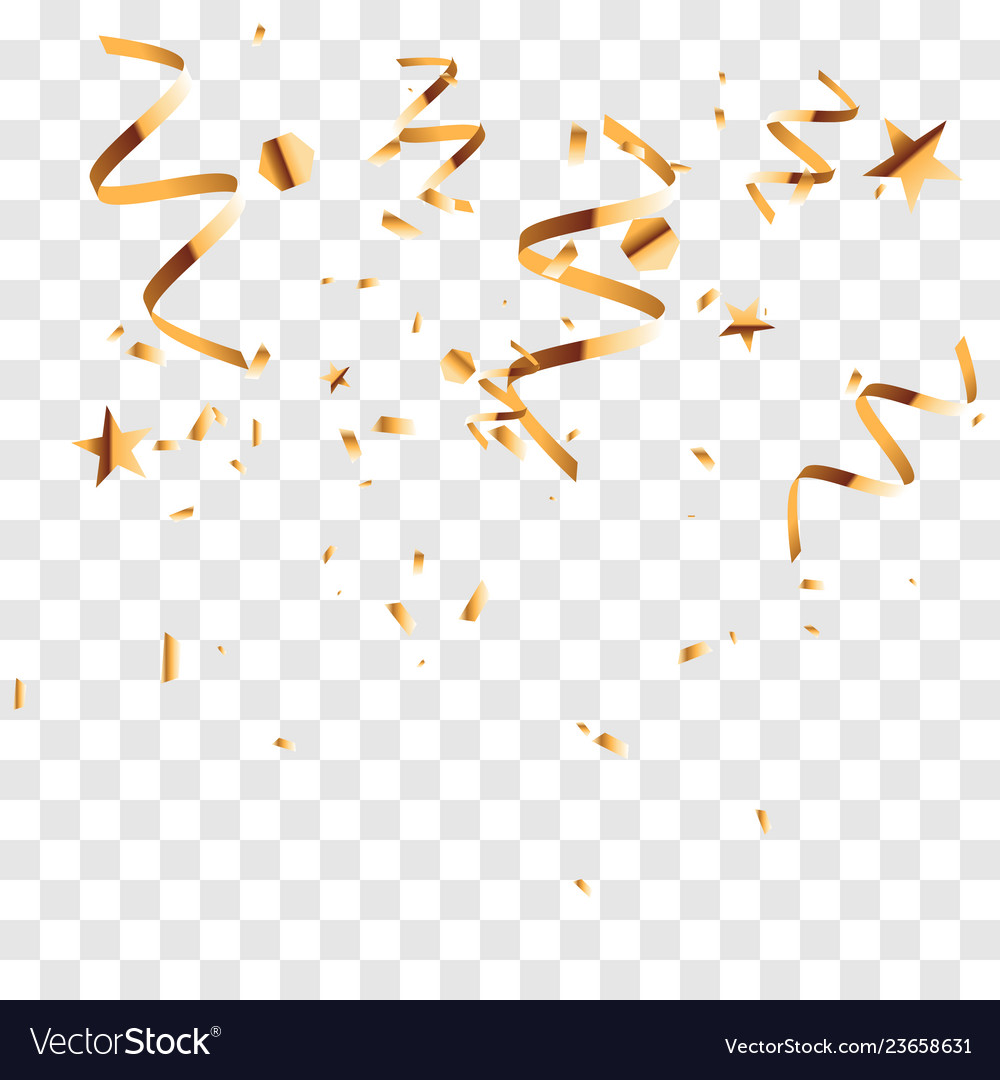 Golden confetti eps10 vector image Golden confetti eps10