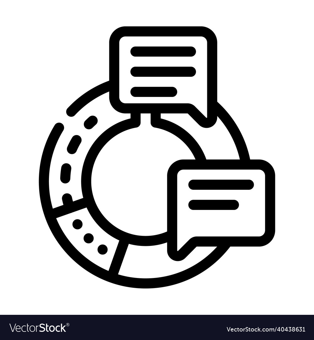 Information data science line icon vector image Information data science line icon