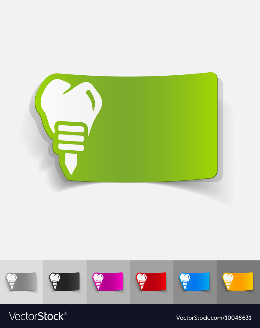 Realistic design element tooth