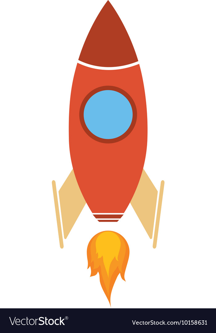 Rocket spaceship science icon graphic