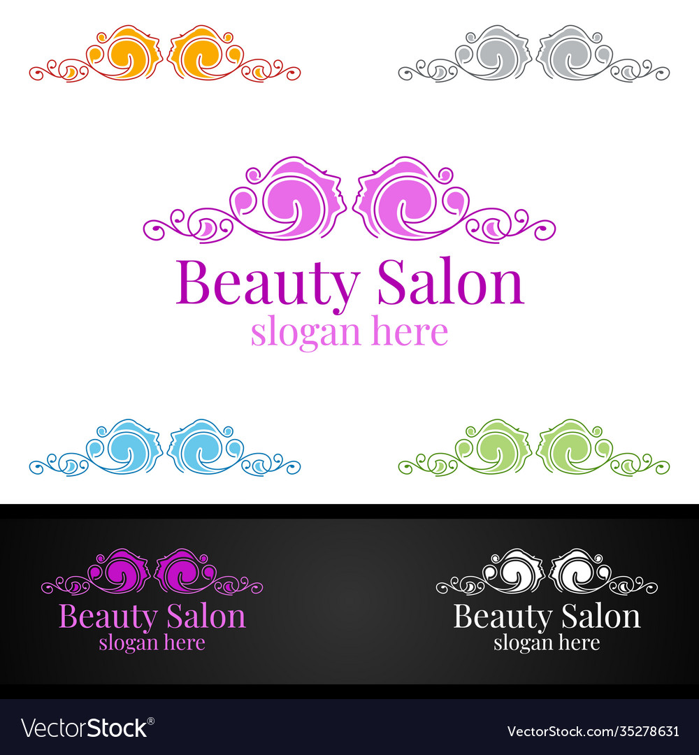Salon Mode-Logo für Schönheit Friseurliste