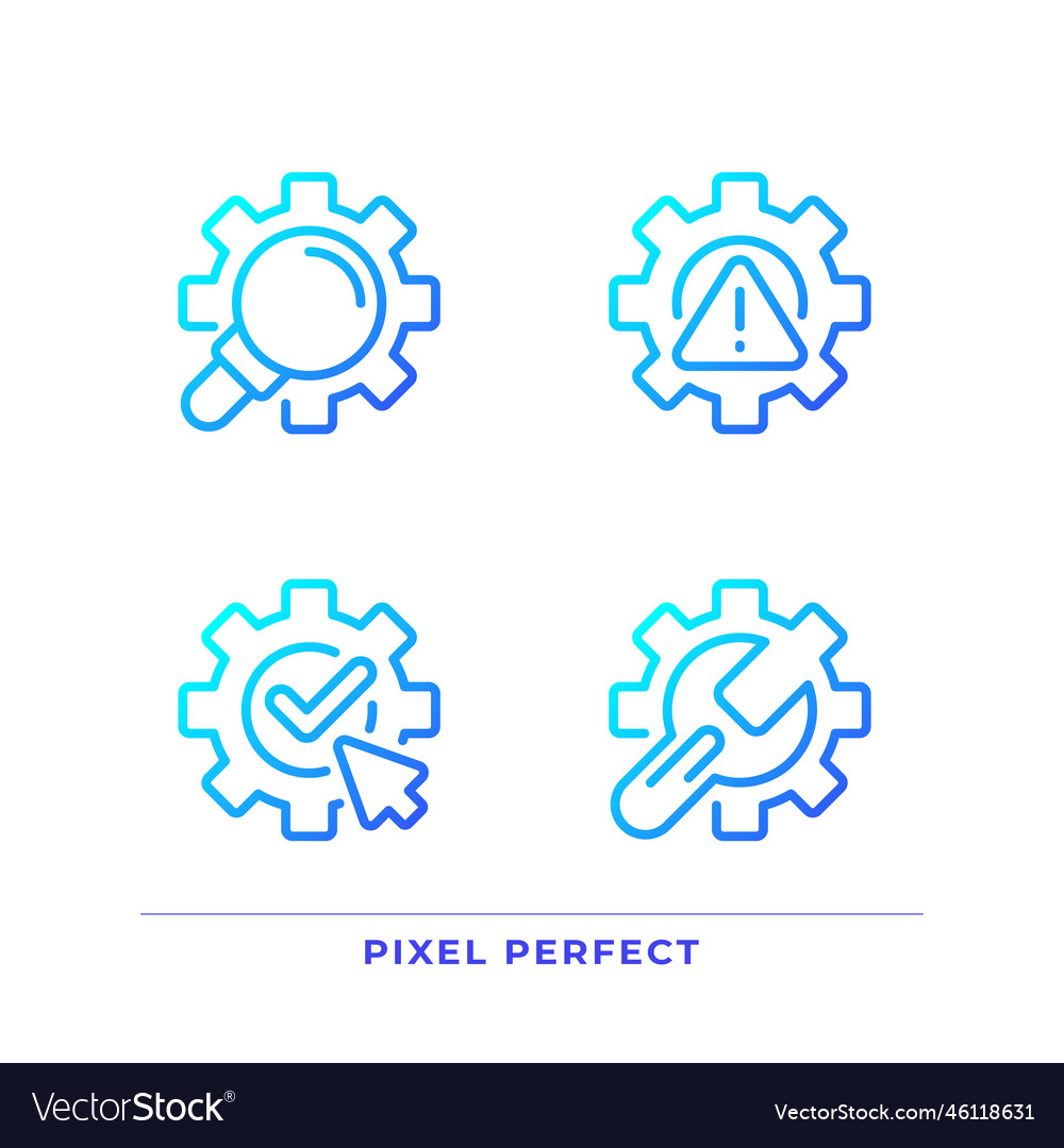 System changes pixel perfect gradient linear vector image System changes pixel perfect gradient linear