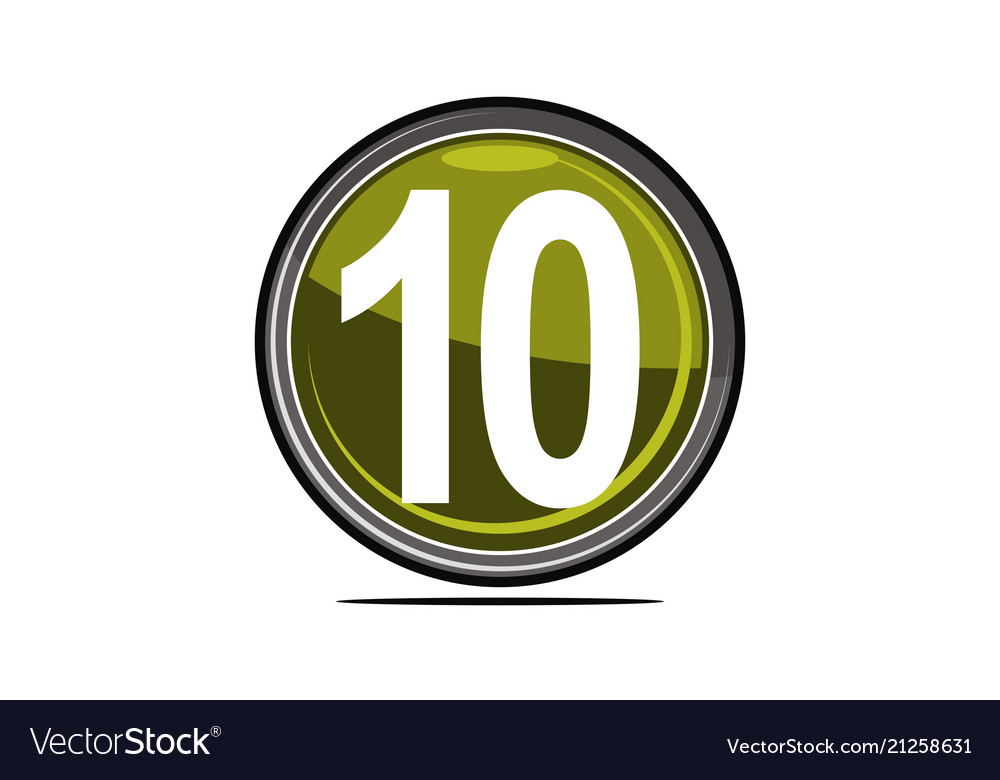 Ten logo design template Royalty Free Vector Image