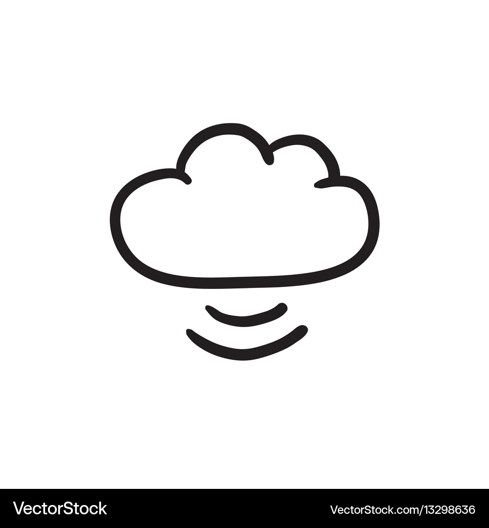 Cloud computing sketch icon Royalty Free Vector Image