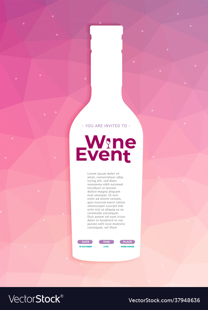 Design for wine event colorful background