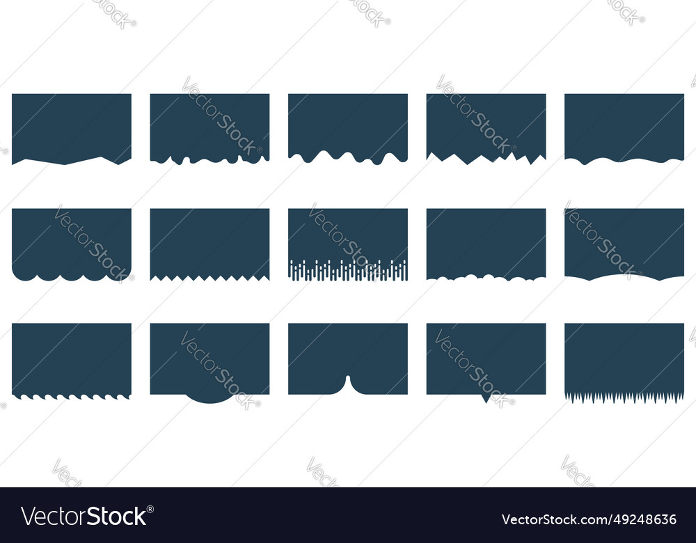 Divider shape for website set curve lines drops