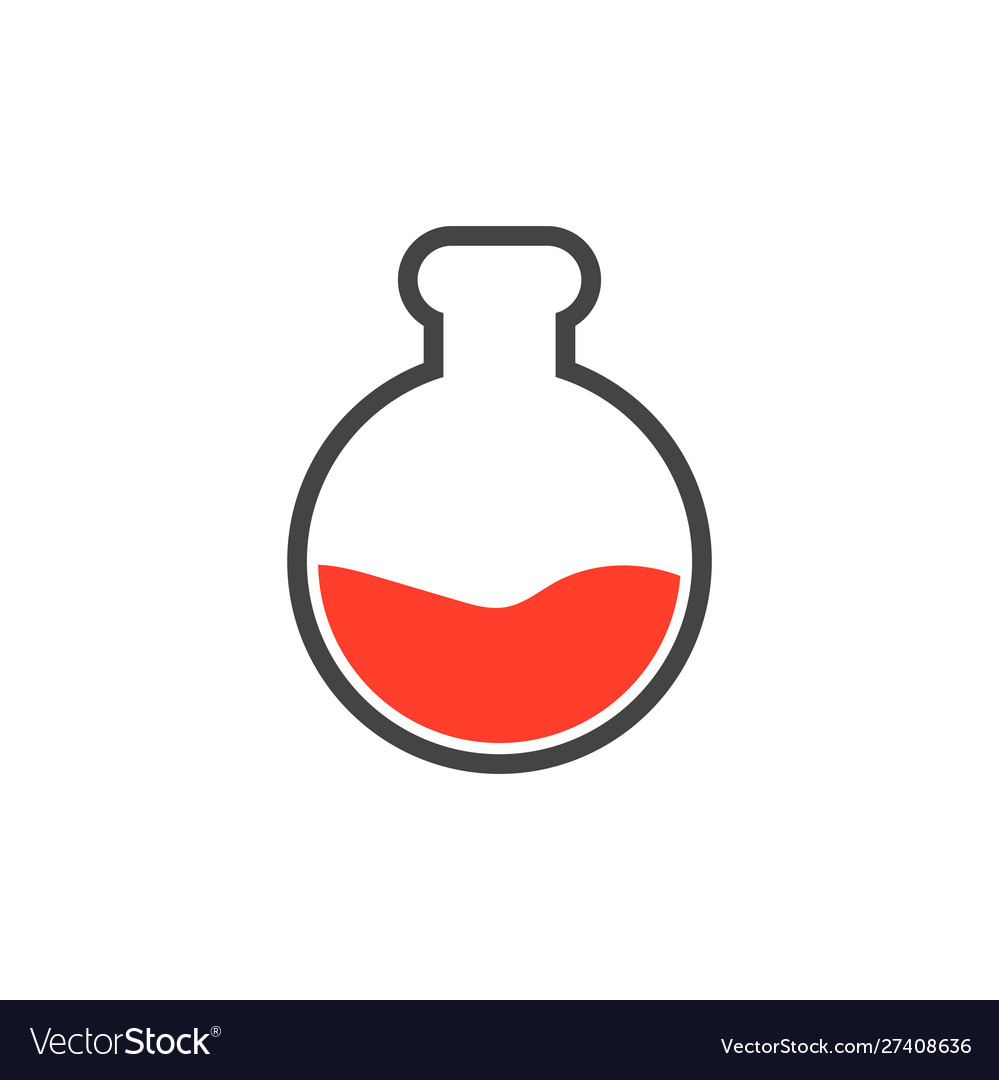 Flask science lab graphic design template