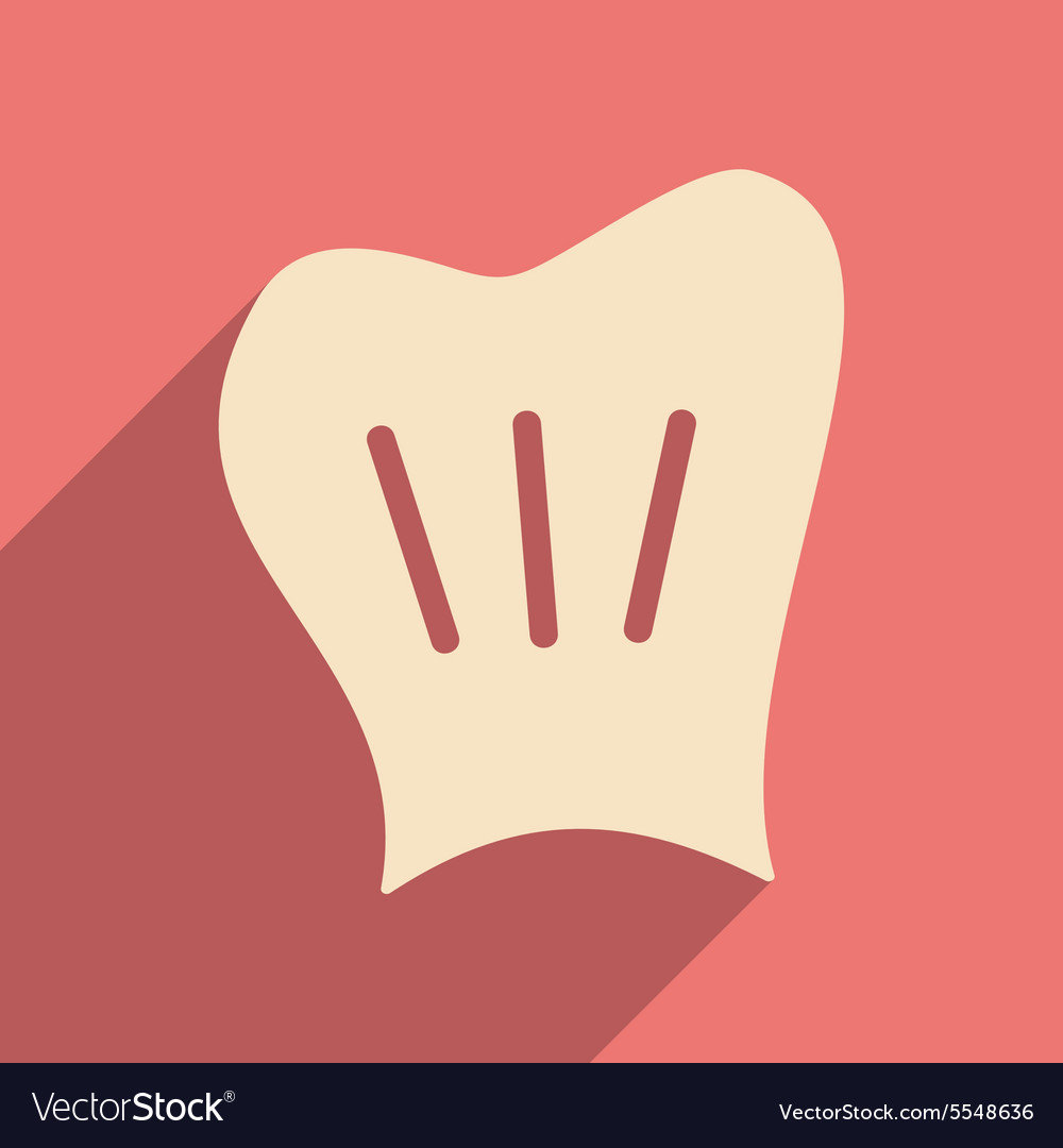 Flat with shadow icon and mobile application chef