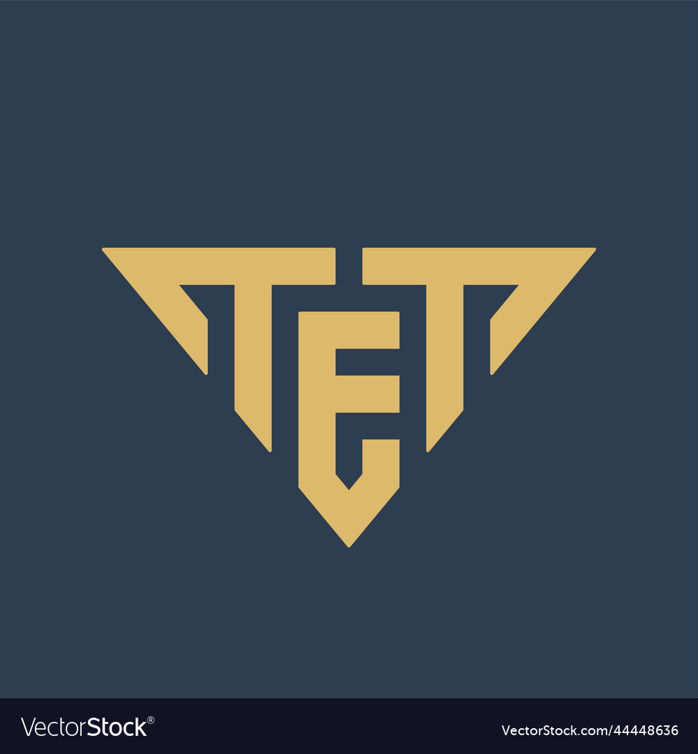 Initial letter tet logo icon