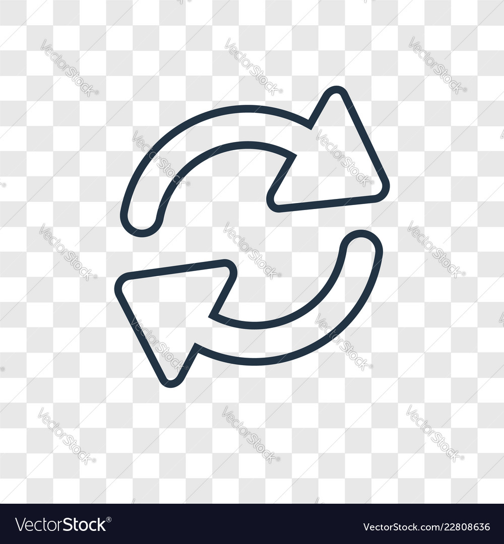 Loading arrows concept linear icon isolated vector image Loading arrows concept linear icon isolated