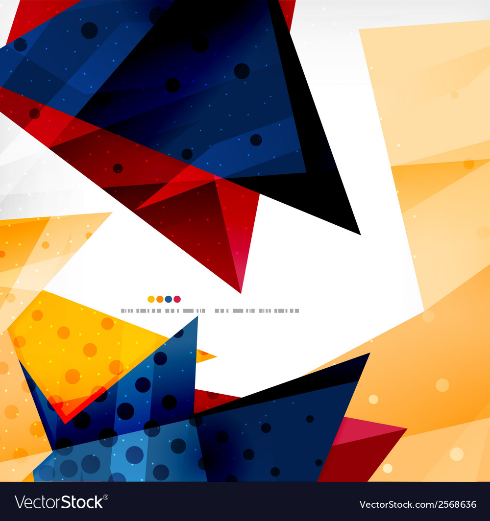 Modern 3d glossy overlapping triangles Royalty Free Vector