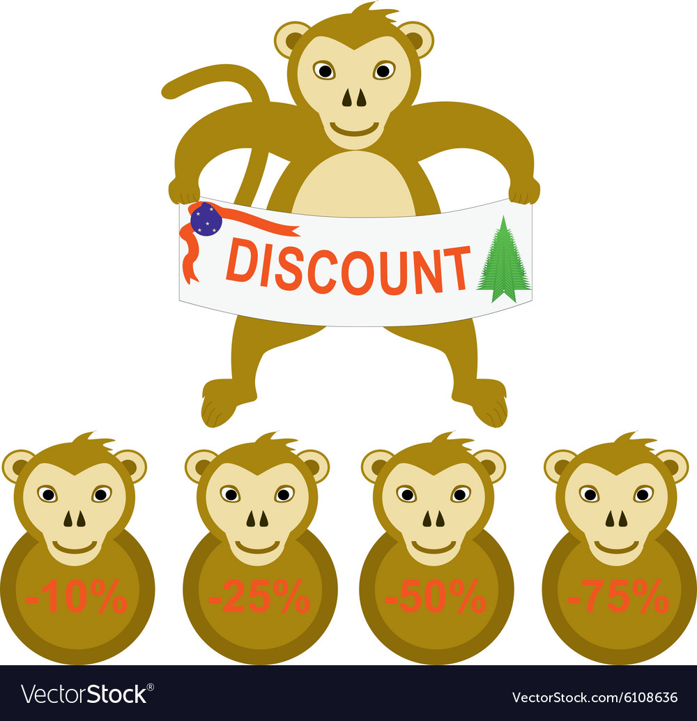 Monkey discount Royalty Free Vector Image VectorStock