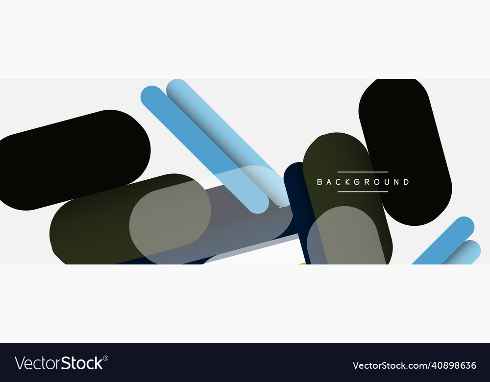 Overlapping round shapes and lines background vector image Overlapping round shapes and lines background