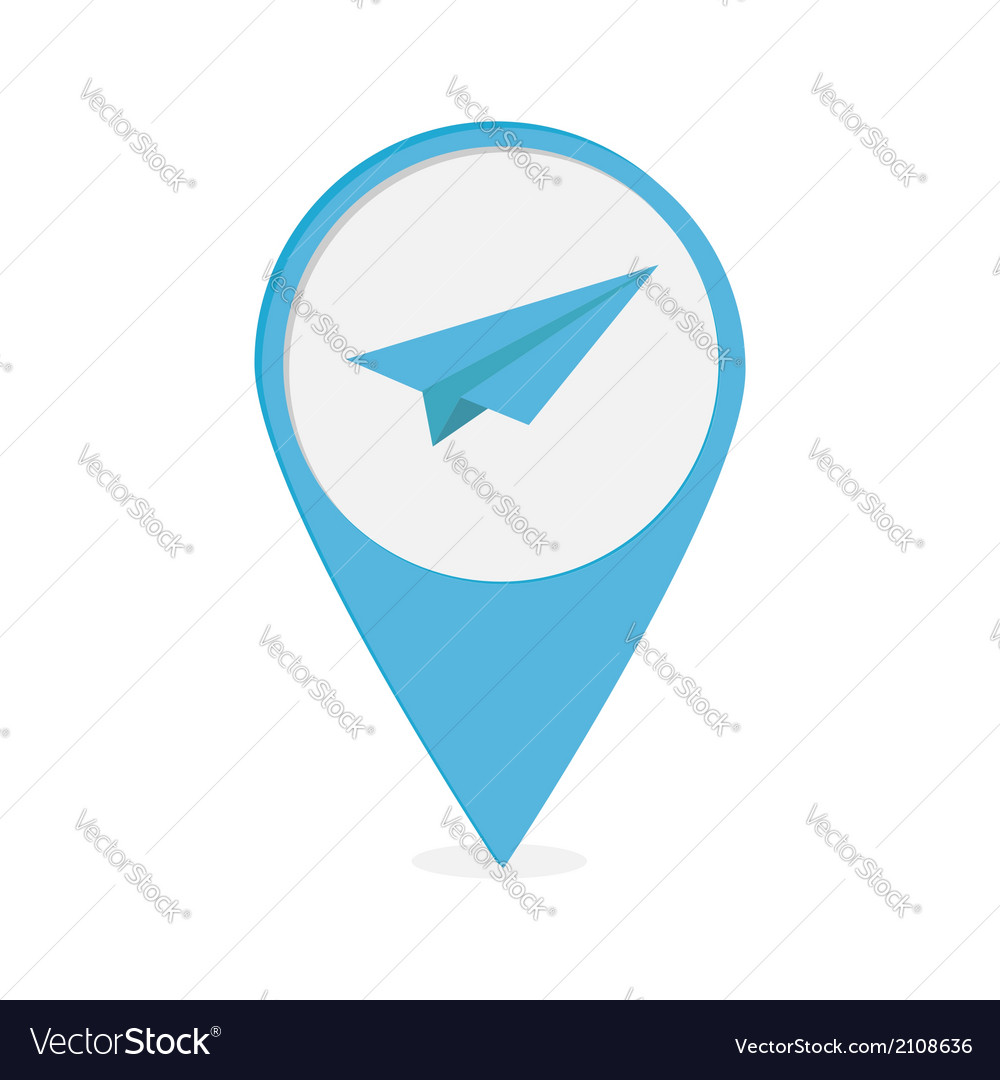 Paper Airplane Map Pointer