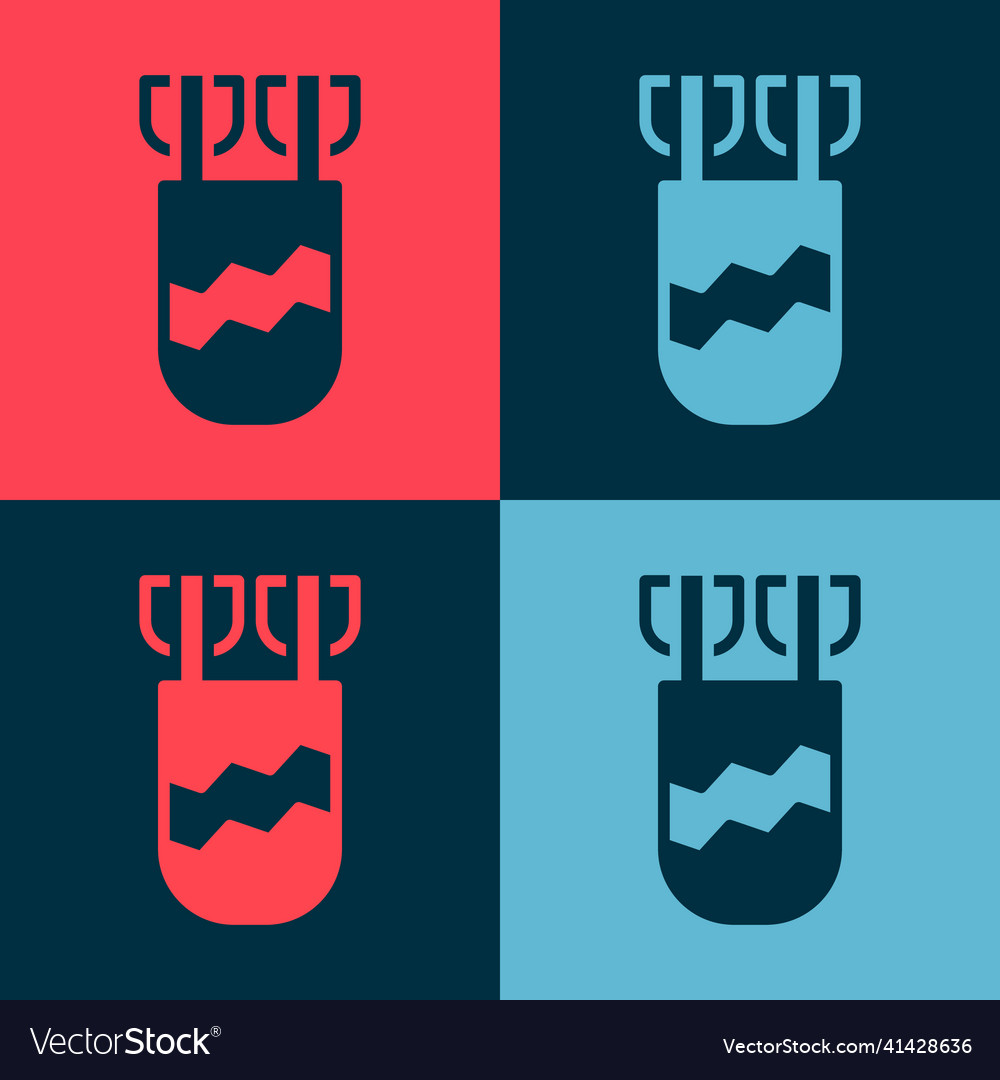 Pop art quiver with arrows icon isolated on color Vector Image Pop art quiver with arrows icon isolated on color
