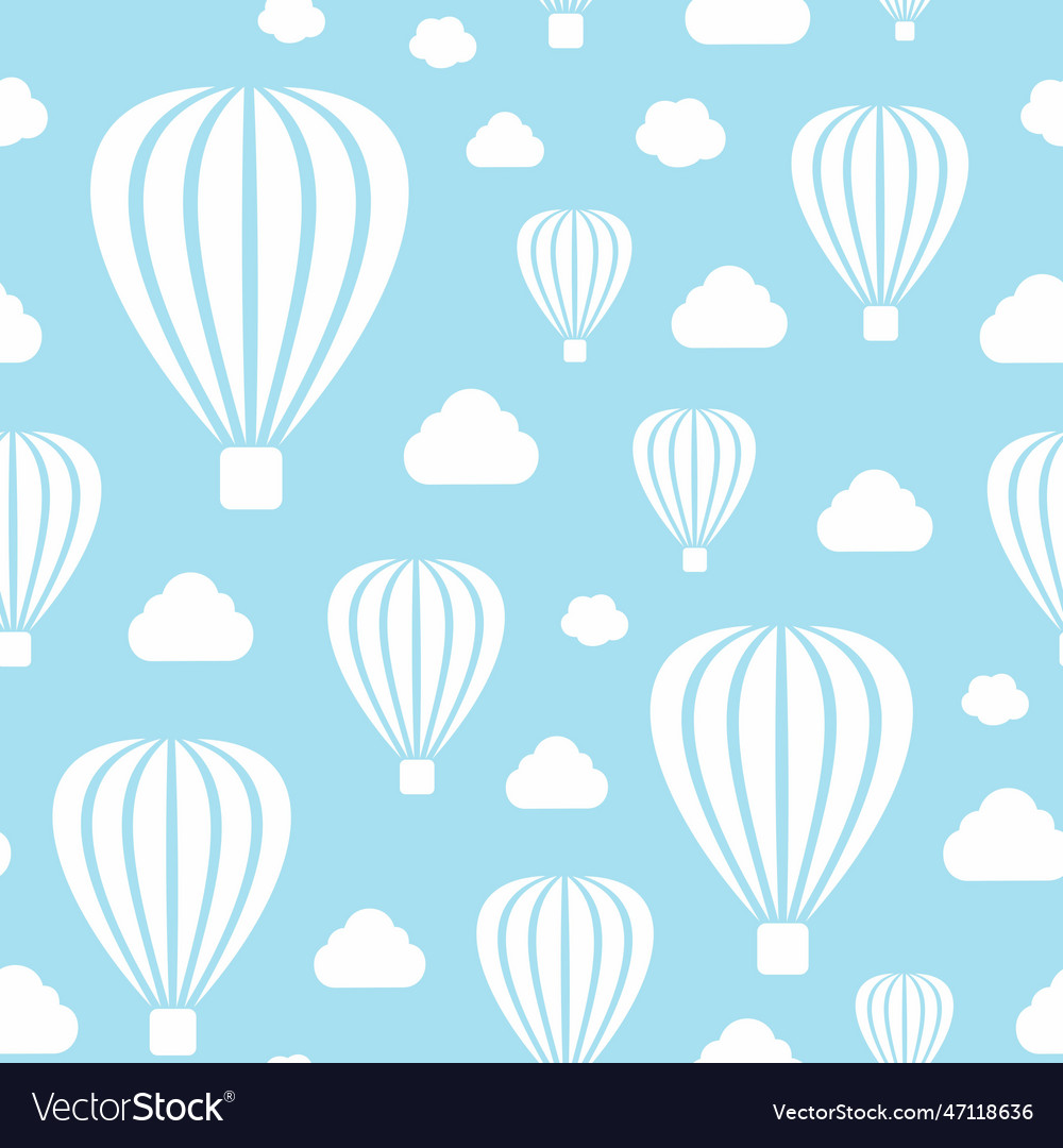 Seamless air balloon pattern