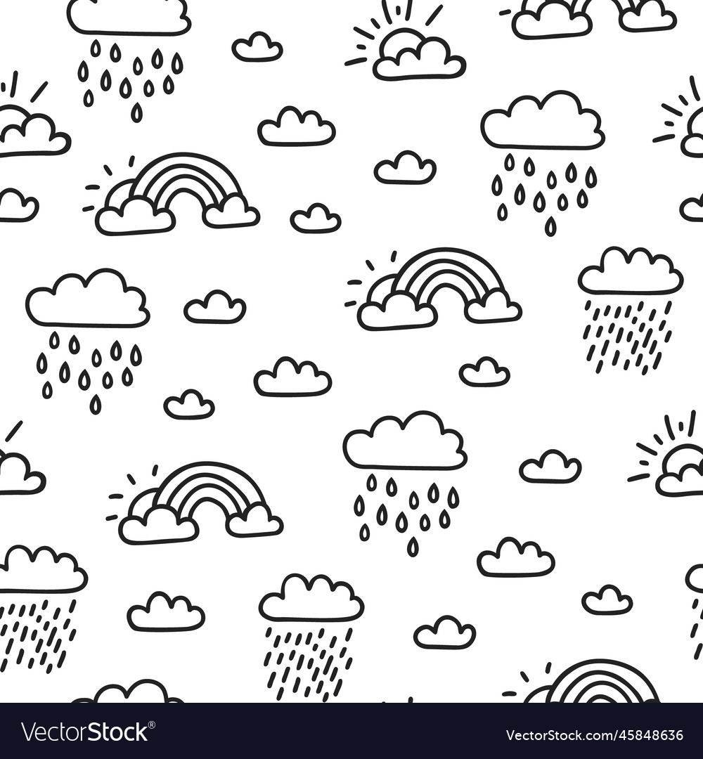 Seamless pattern with sky vector image Seamless pattern with sky