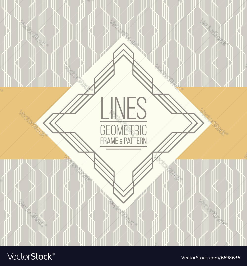 Set aus Linienmuster und linearem Rahmen