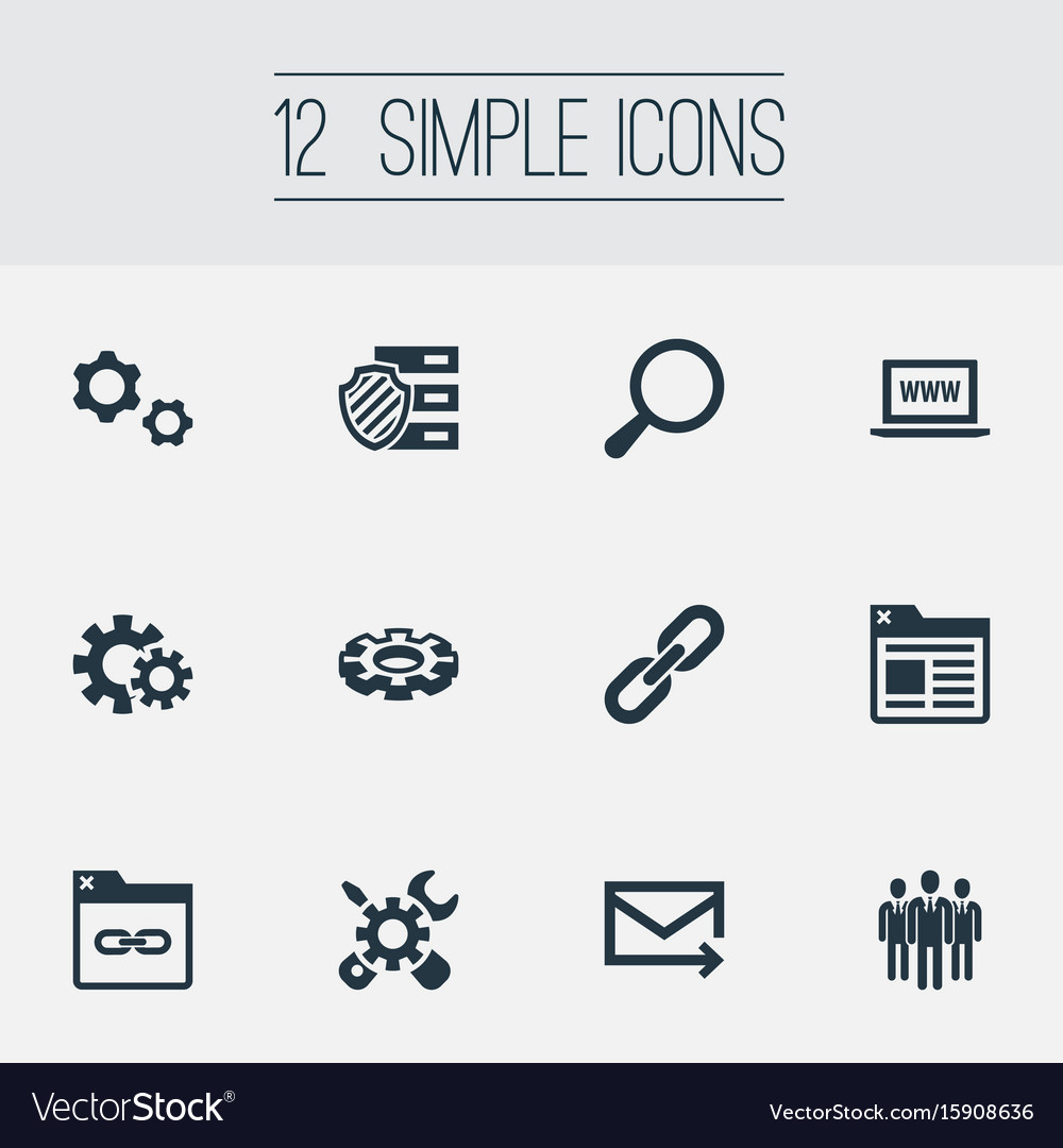 Set of simple review icons