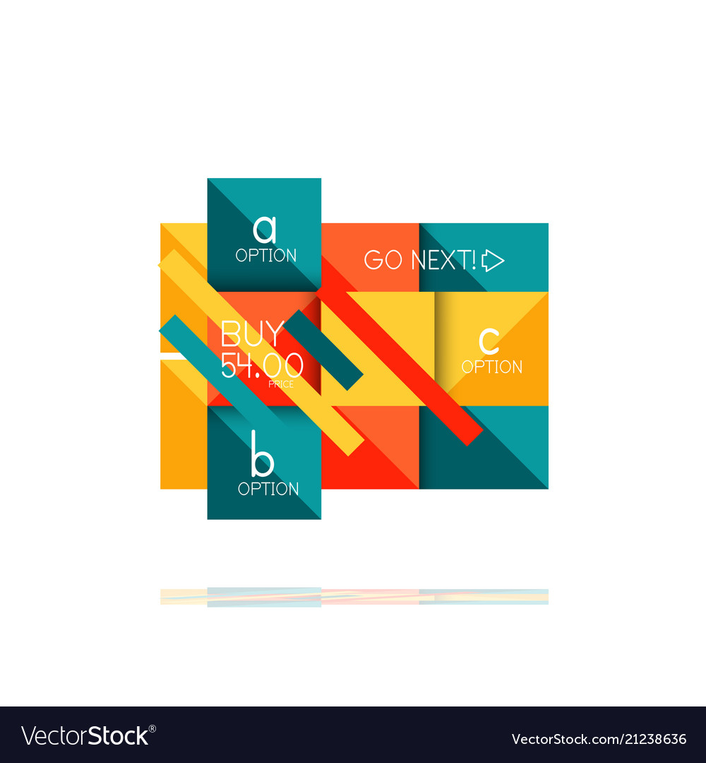 Square option infographic banner data Royalty Free Vector