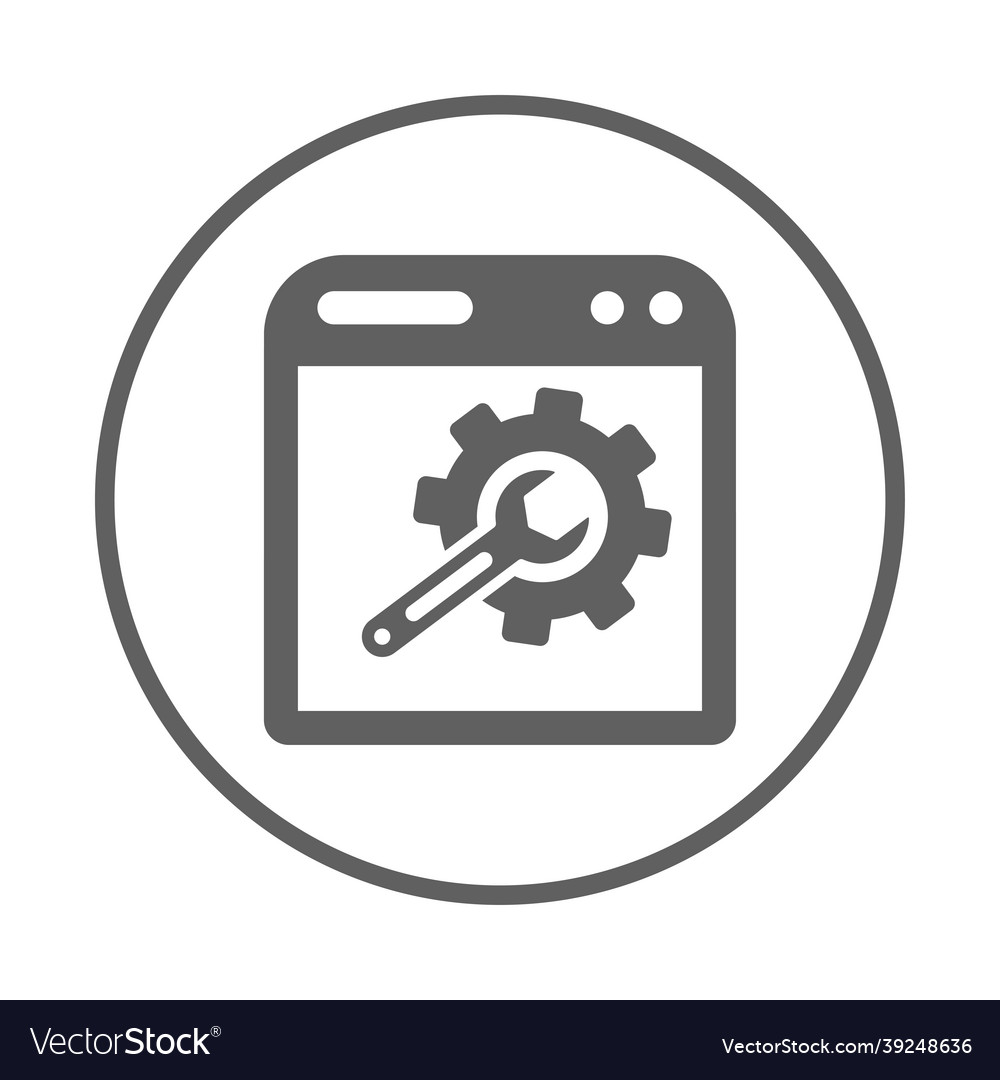 Website configuration setting icon gray graphics