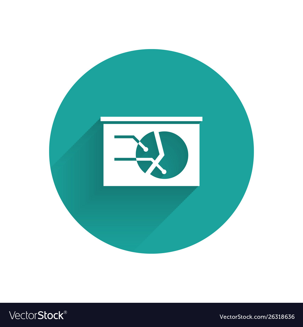 White board with graph chart icon isolated vector image White board with graph chart icon isolated