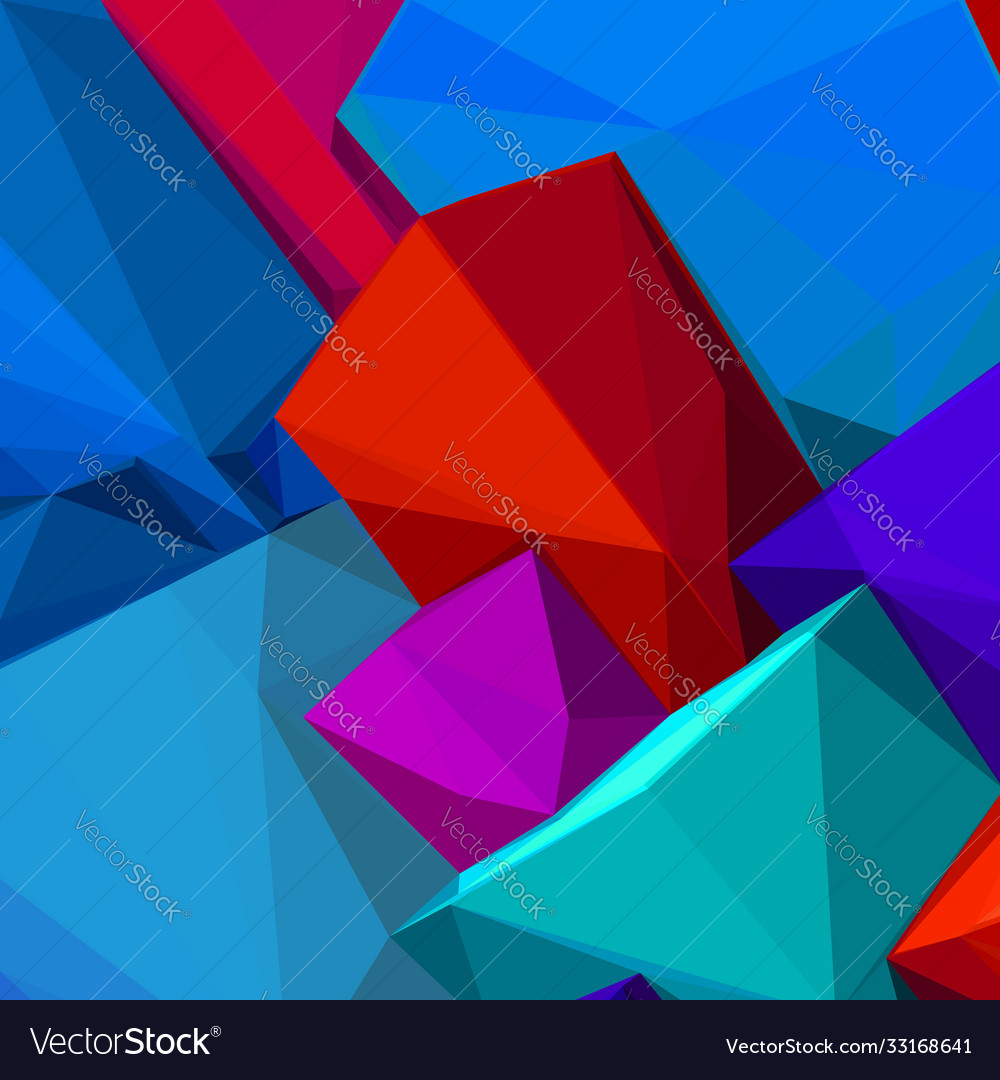 Abstract background with colorful cubes vector image Abstract background with colorful cubes