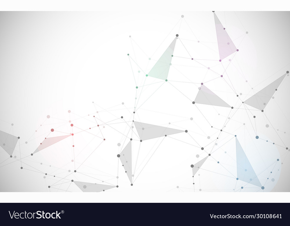 Abstract connecting dots and lines connection