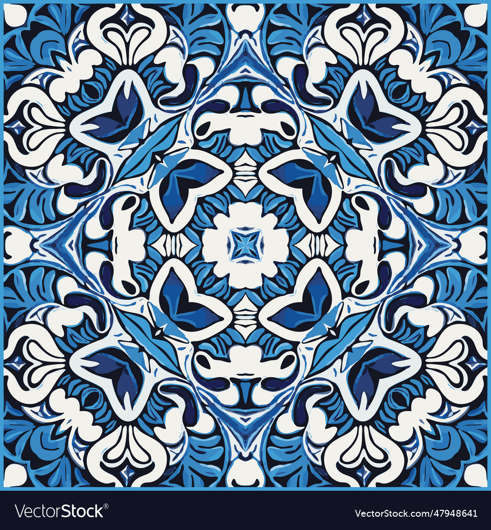 Blaue Fliesen Hintergrund alte Fasion retro azulejo