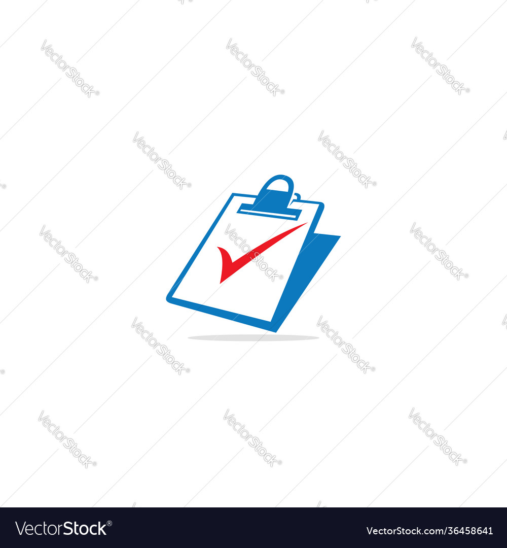 Check mark data paper logo Royalty Free Vector Image