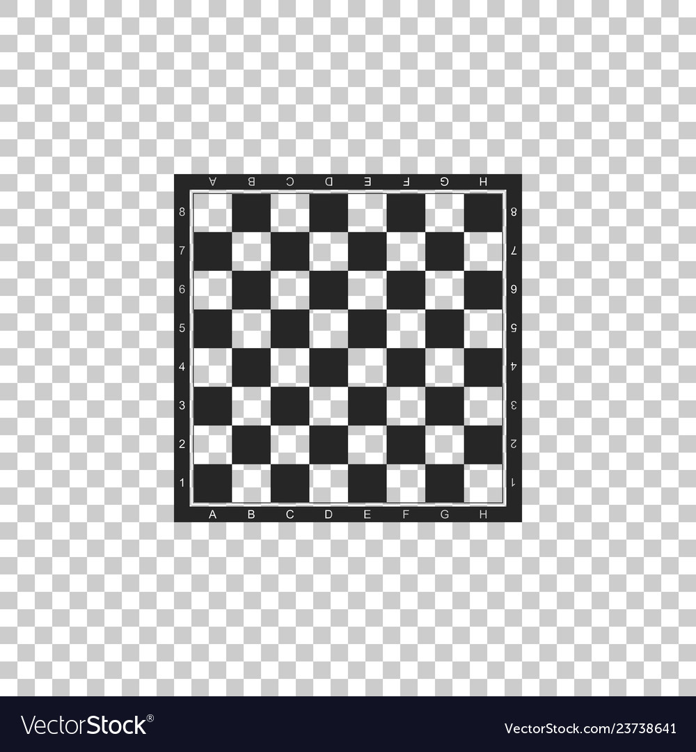 Chess board icon on transparent background Vector Image