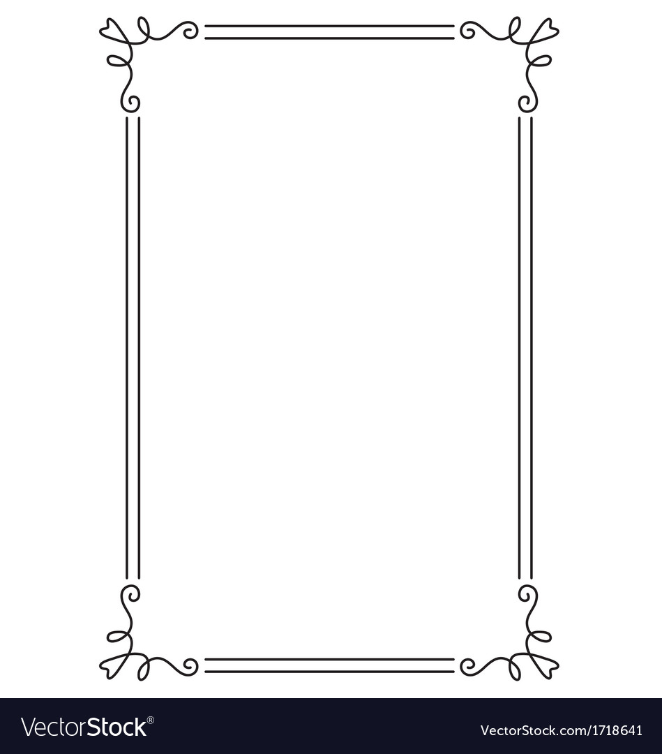 Decorative page border Royalty Free Vector Image