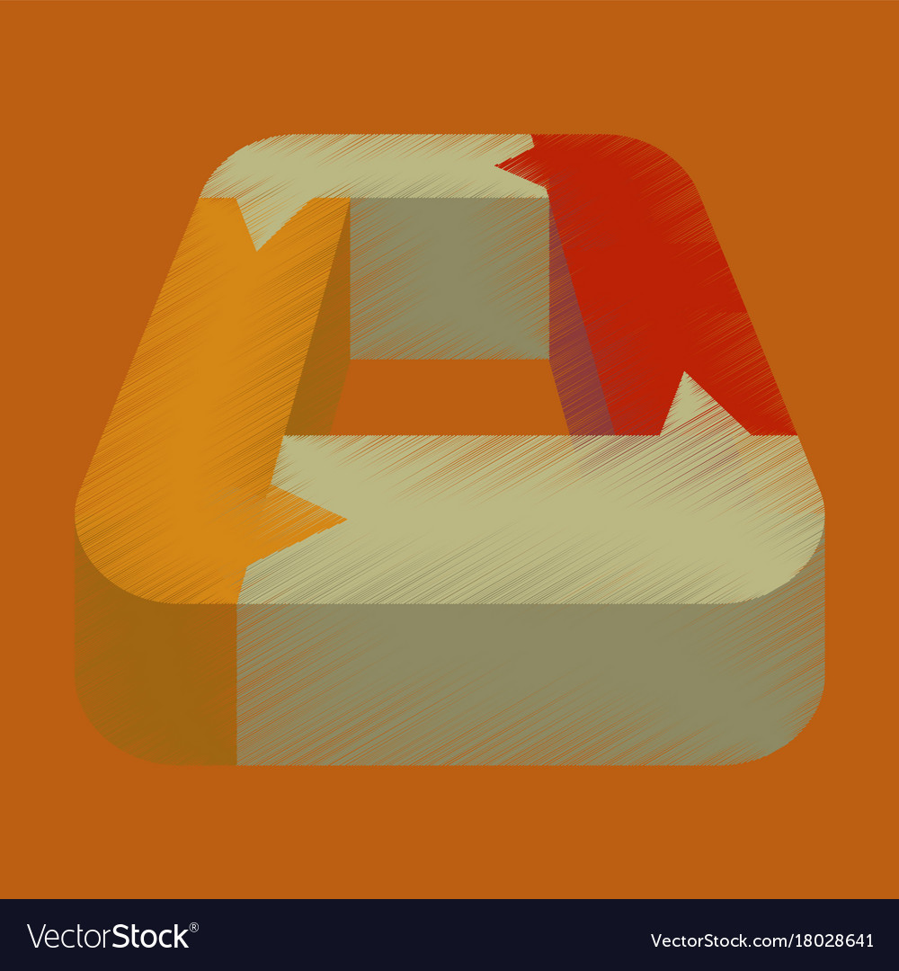 Flat shading style icon 3d chart
