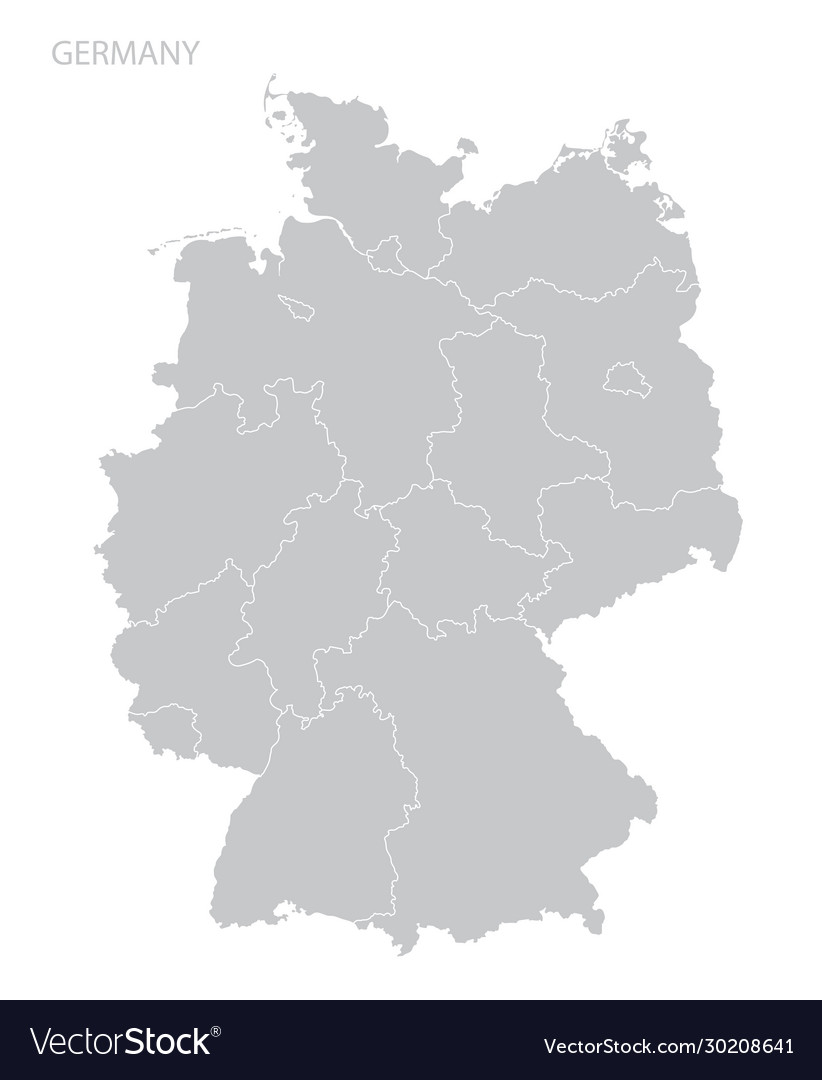 Germany map Royalty Free Vector Image VectorStock