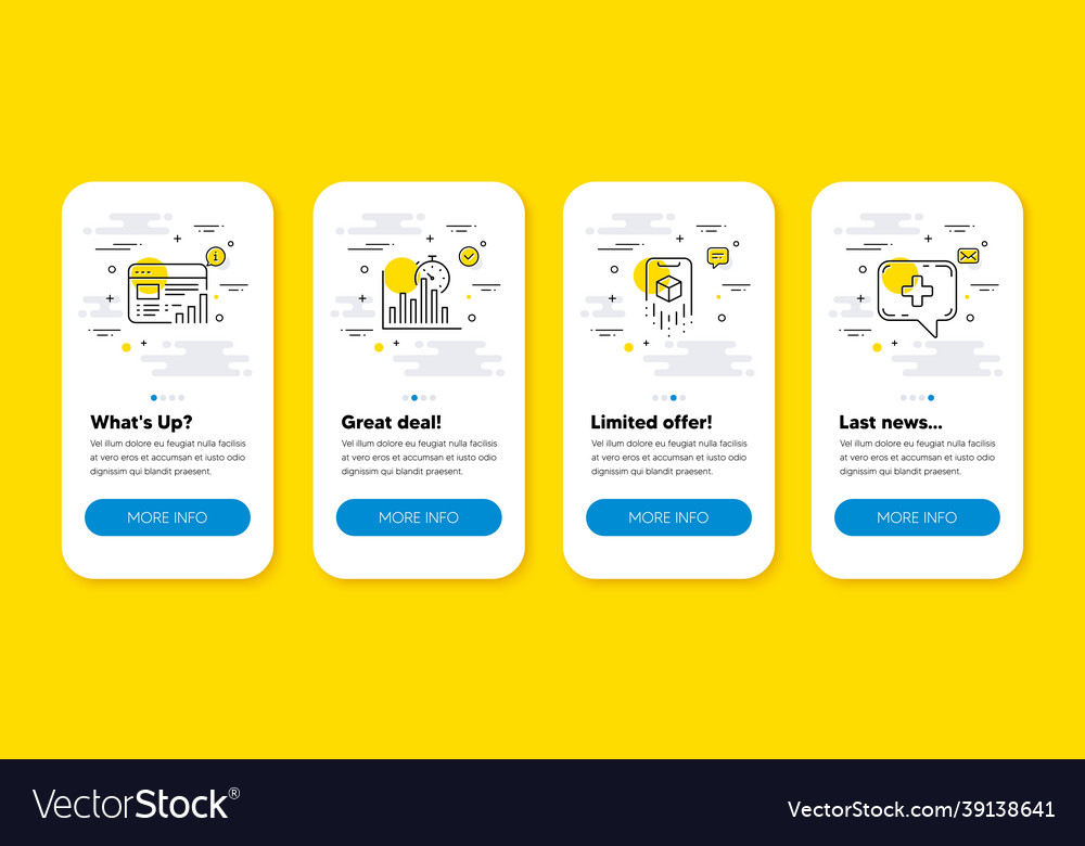Set of web report augmented reality vector image Set of web report augmented reality