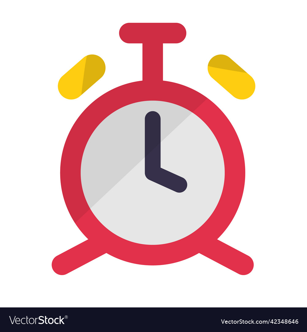 Alarm clock or timer icon vector image Alarm clock or timer icon