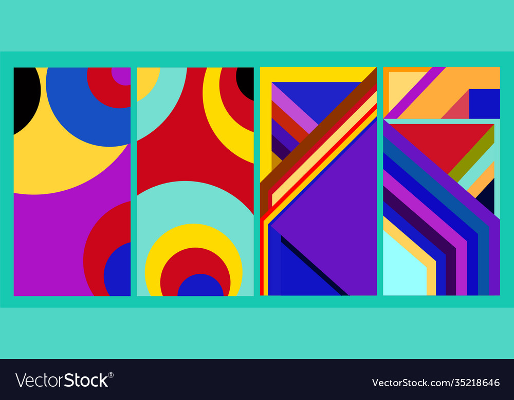 Colorful abstract liquid geometric banner