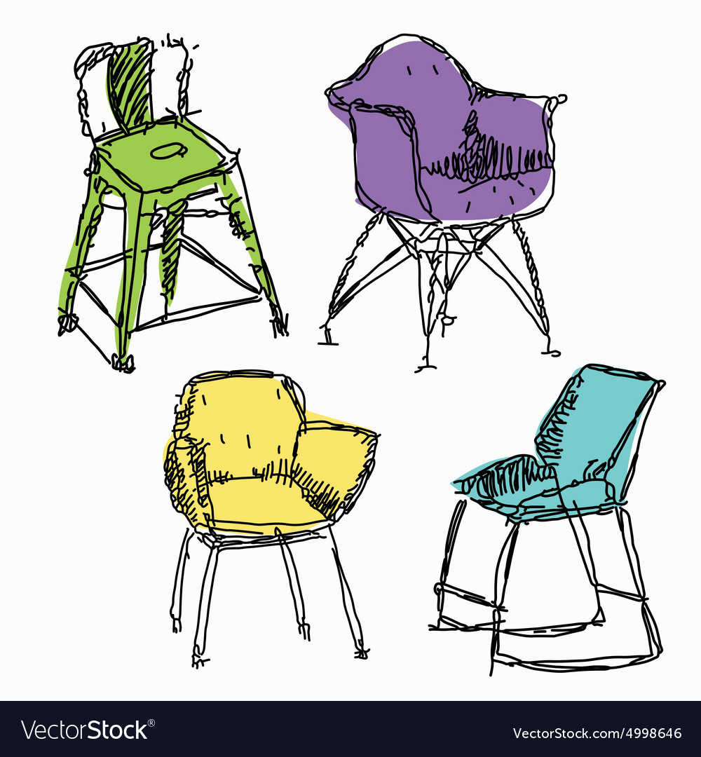 Contemporary furniture doodles