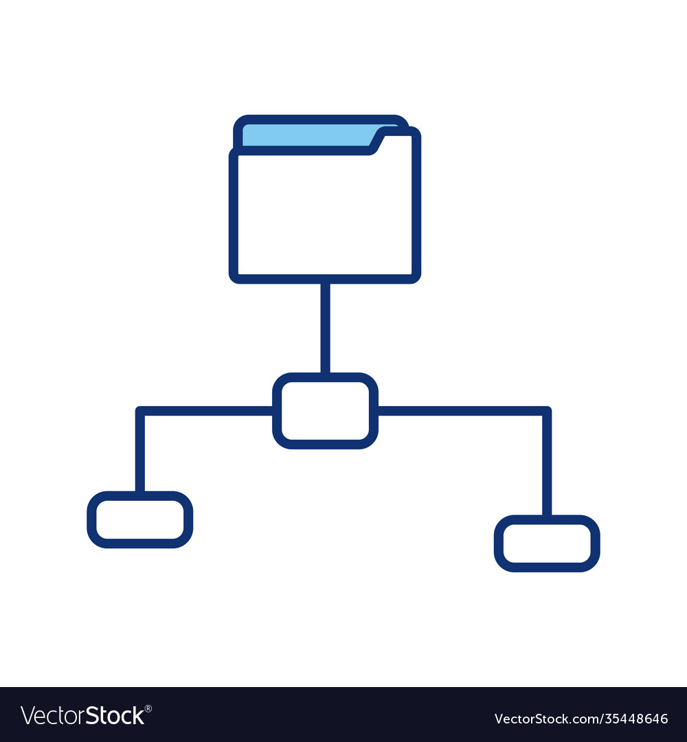 Folder data file structure line style icon