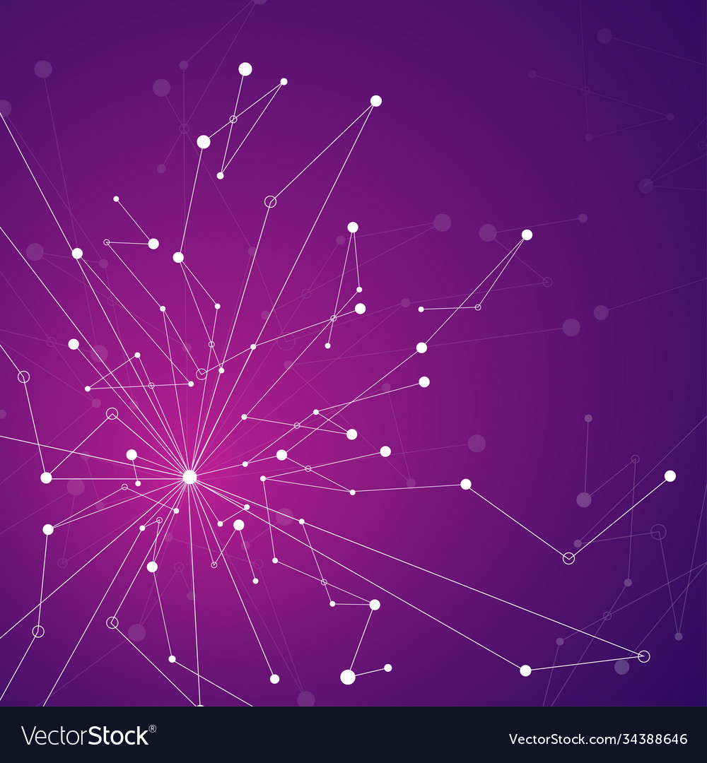 Geometric pattern with connected lines and dots Vector Image Geometric pattern with connected lines and dots