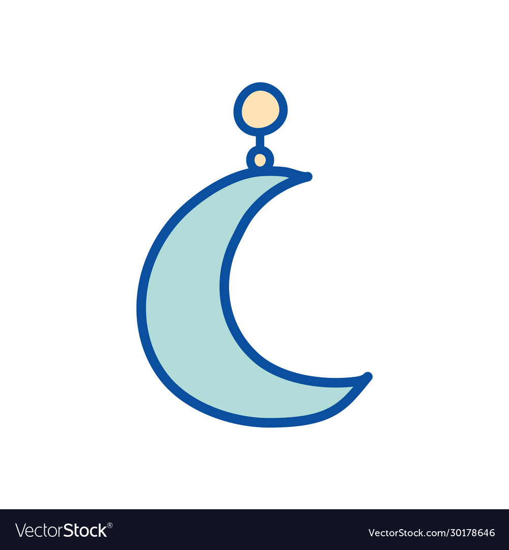 Isolated moon line and fill style icon