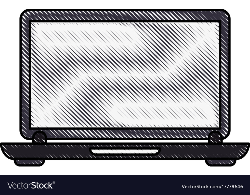 Laptop computer with blank screen icon image Vector Image