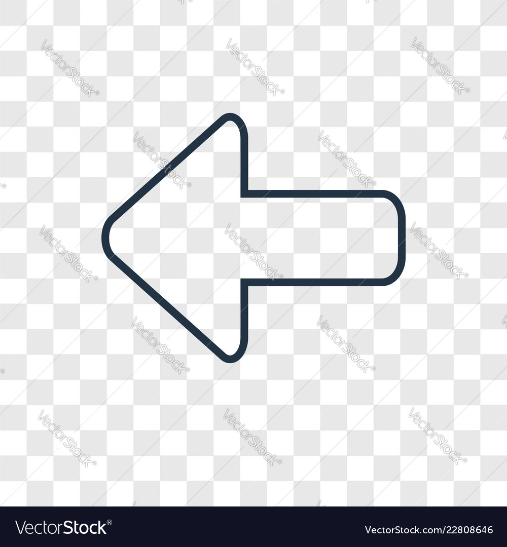 Left Direction Icon - Linear Style