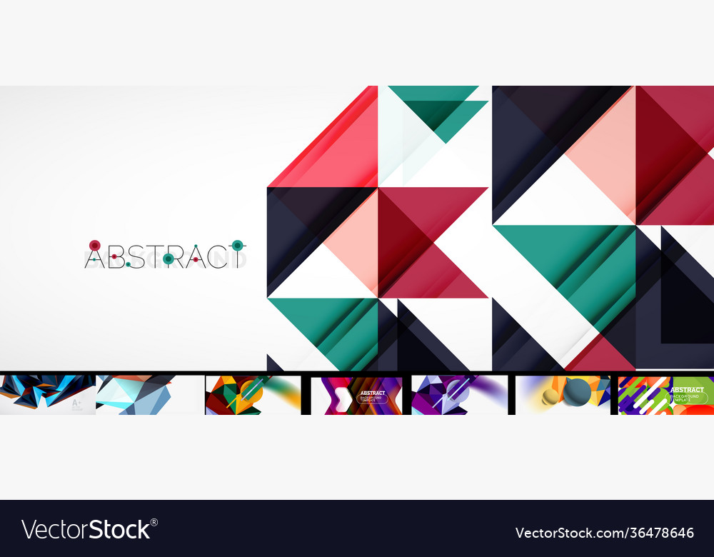 Mega set geometric banners